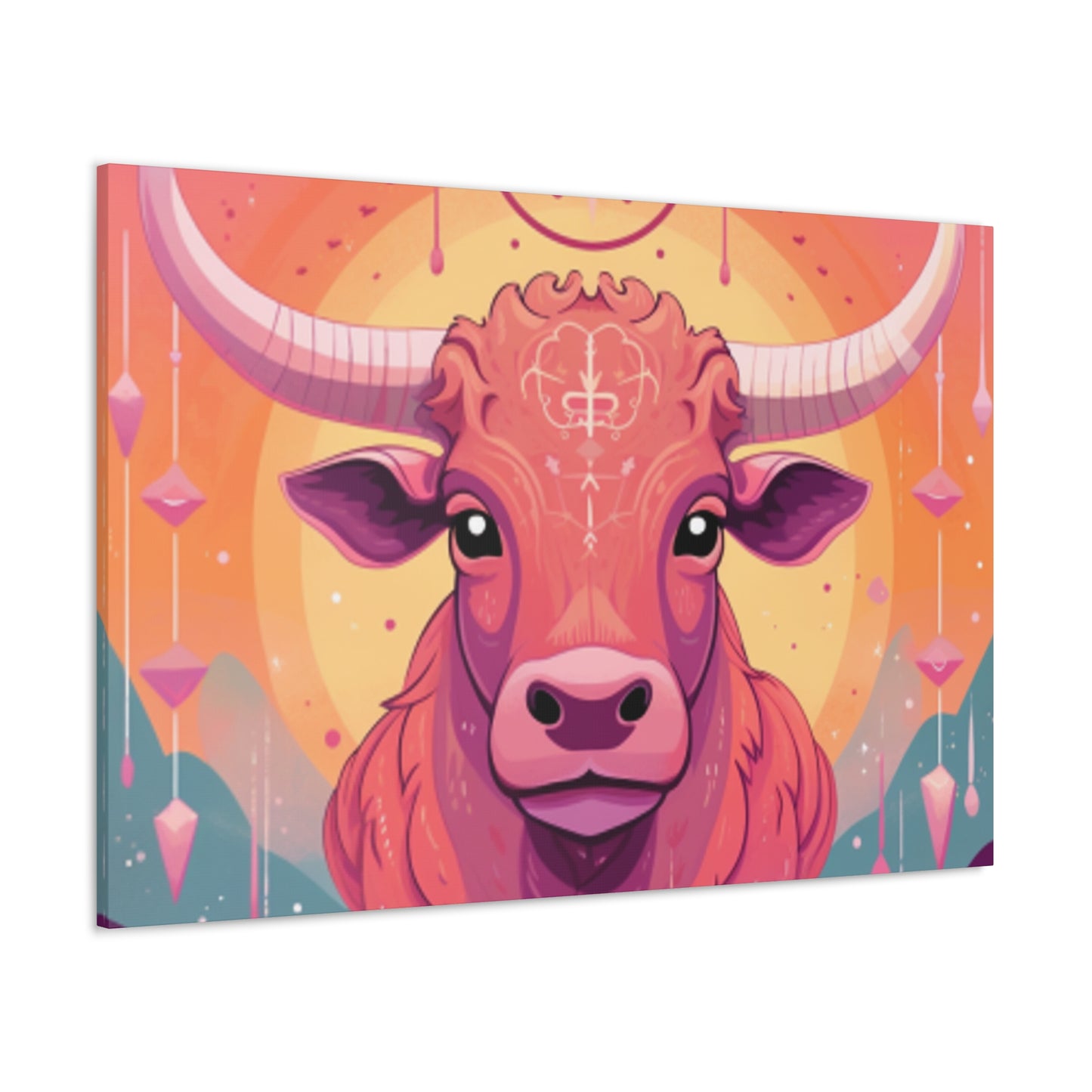 Happy Taurus Lofi Style- Large Wall Art