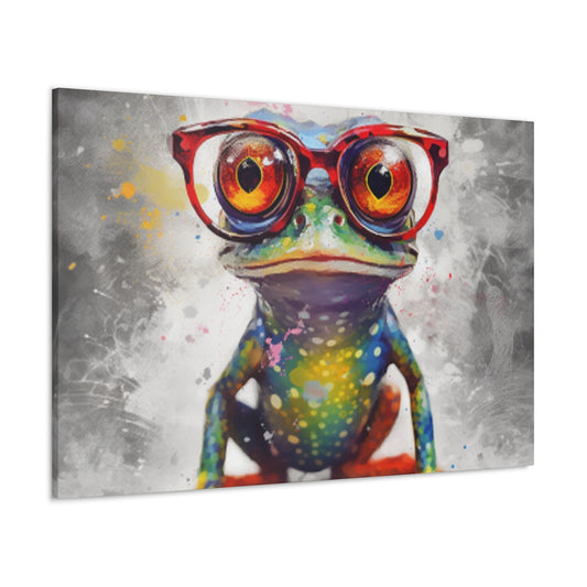 Little Frog In Big Red Glasses- Large Wall Art
