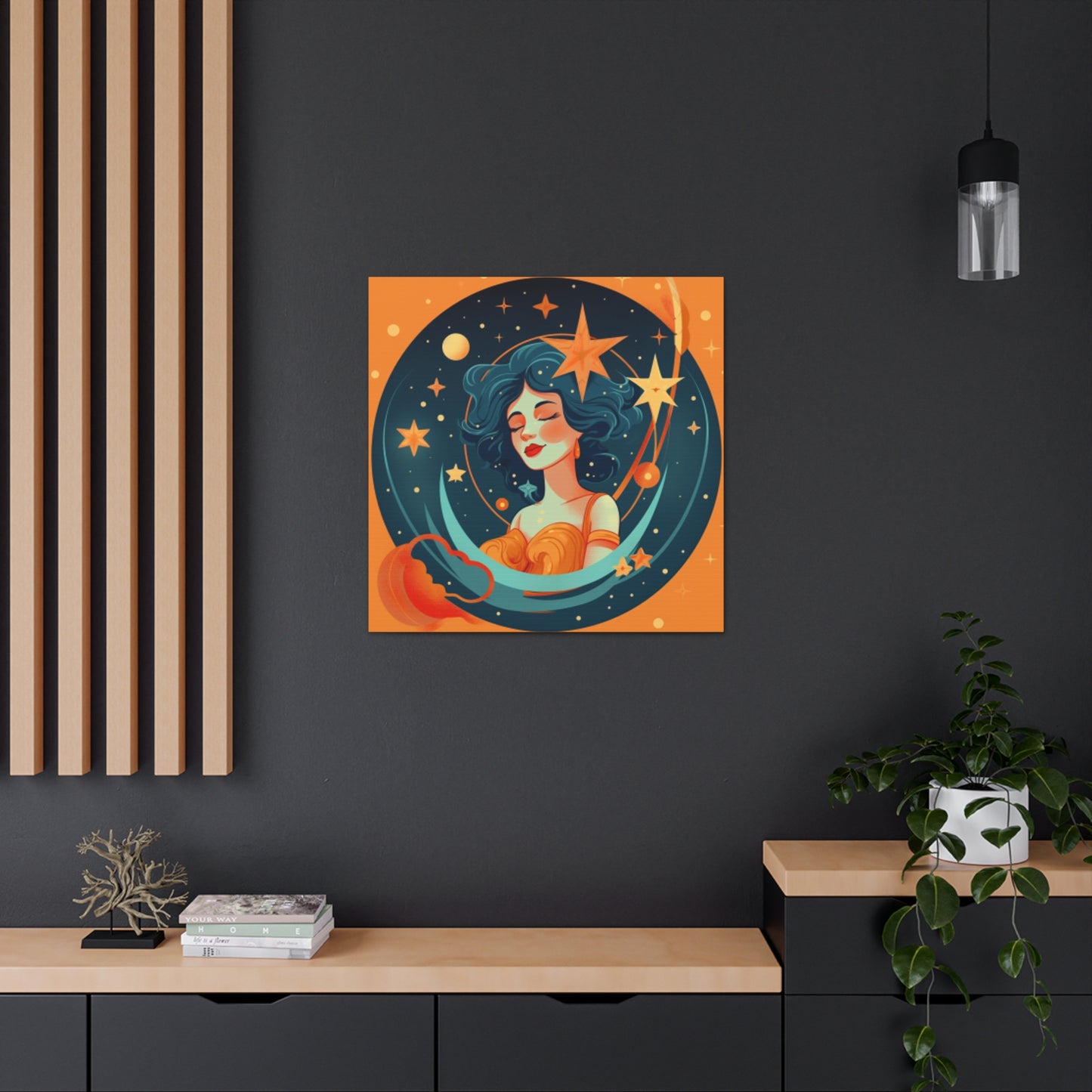 Super Aquarius Chick, Lofi Style- Large Wall Art