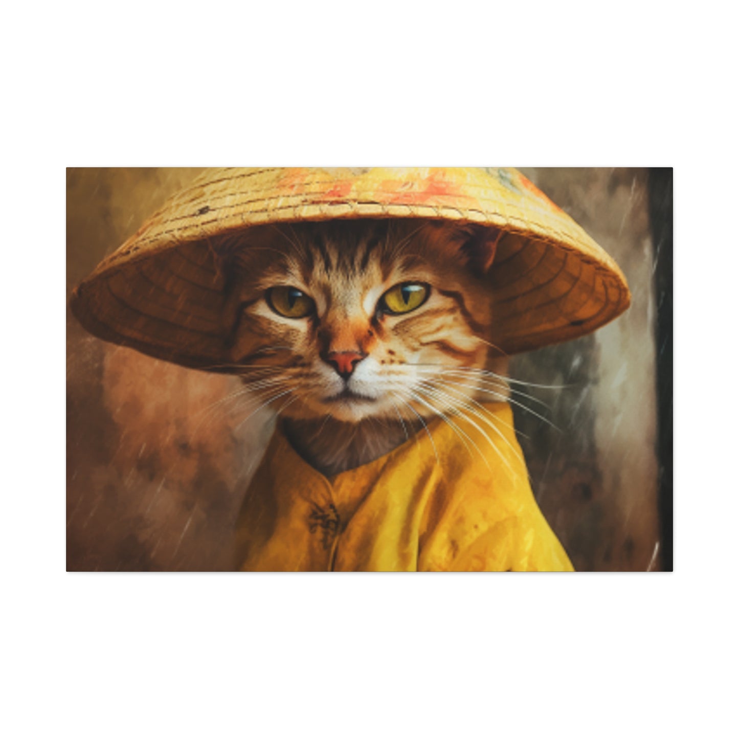 Pretty Kitty In A Conical Hat- Large Wall Art