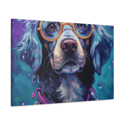 Space Dog Daydreaming - Large Wall Art