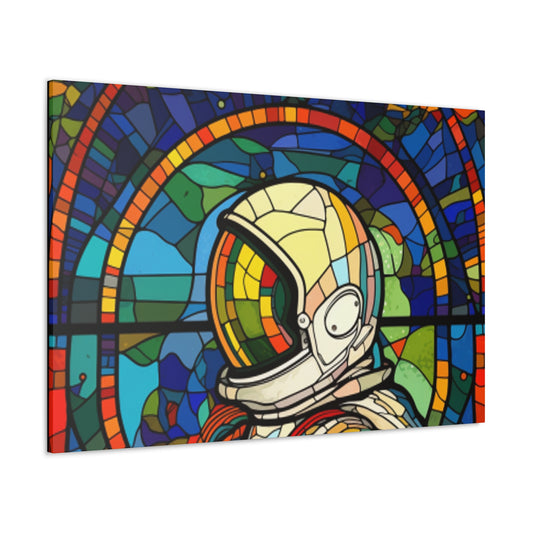 Space Explorer On Stained Glass- Large Wall Art