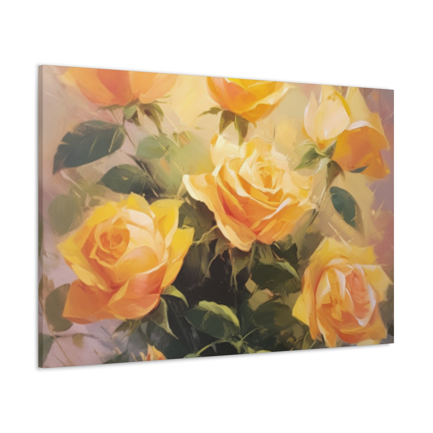 Beautiful Bouquet Of Blooming Yellow Roses- Large Wall Art