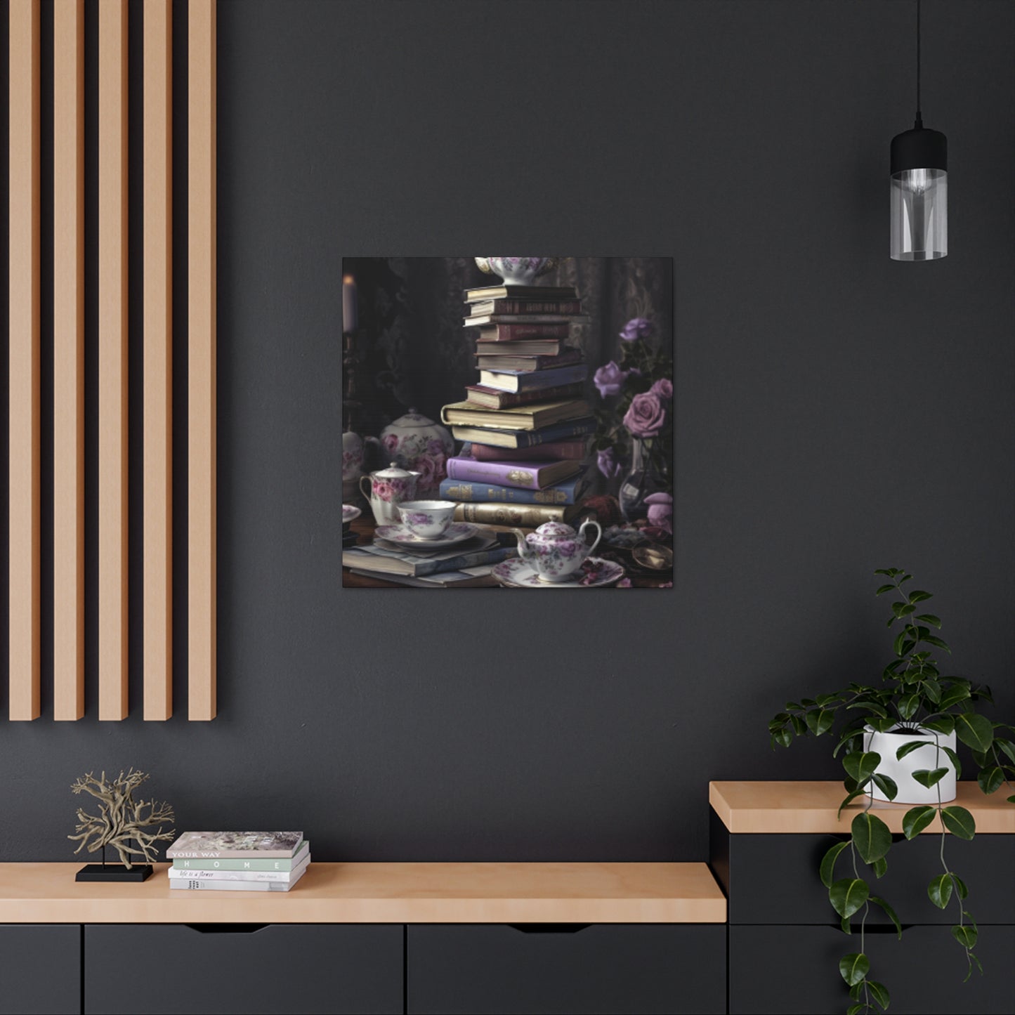 Teatime For A Serious Reader  - Large Wall Art