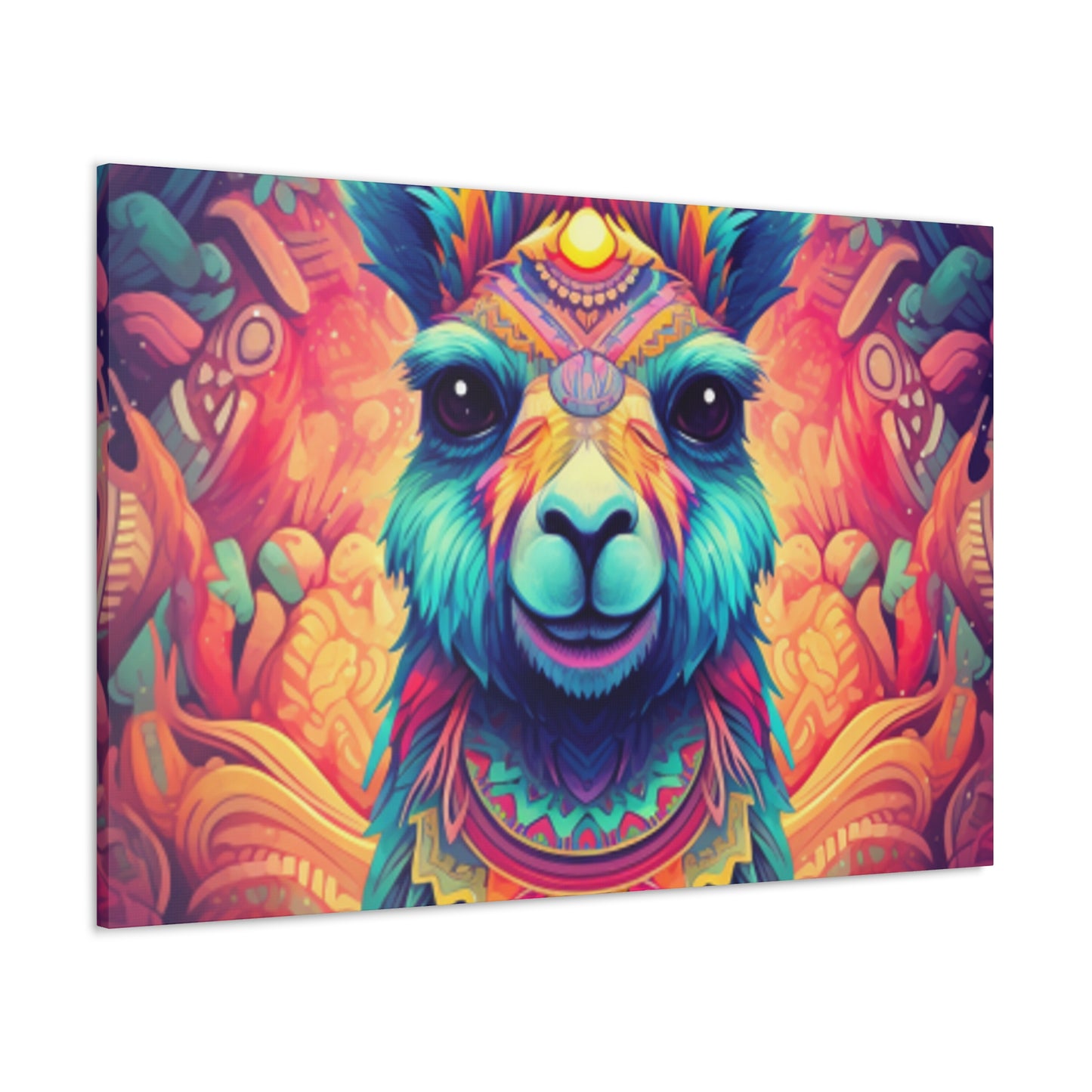 Colorful Llama With Beautiful Eyes- Large Wall Art