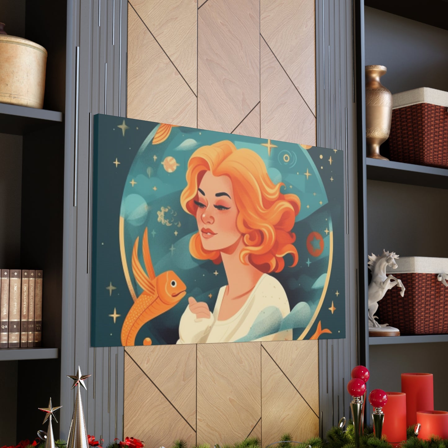 Lofi, Astrology,  Dreaming Of Aquarius - Large Wall Art