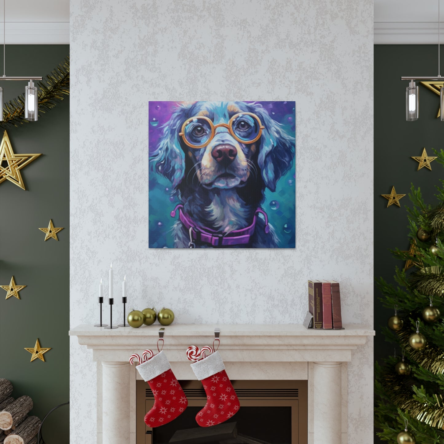 Space Dog Daydreaming - Large Wall Art