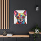 Rainbow Colored Chihuahua, In Multi Colored Glasses  - Large Wall Art