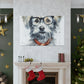 White Dog, Black Glasses, Orange Tie- Large Wall Art