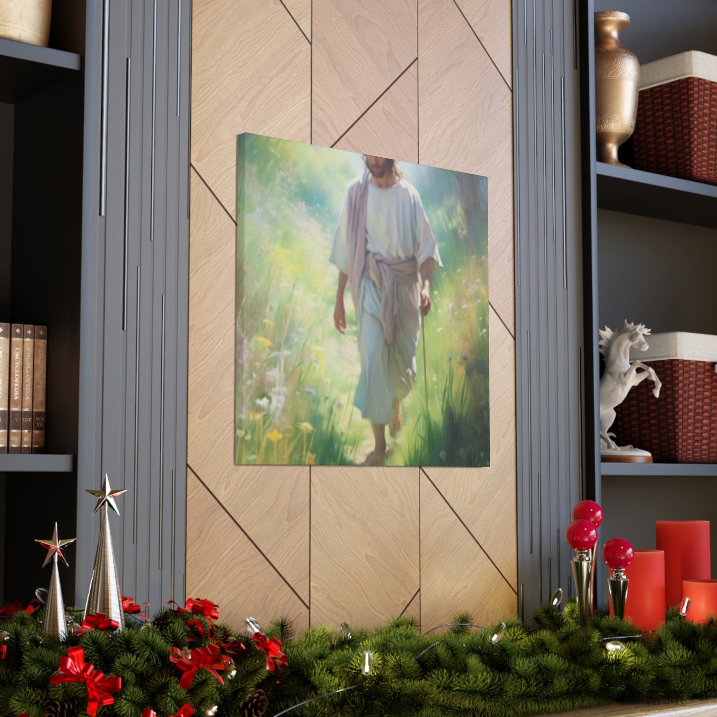 Jesus On A Peaceful Walk- Large Wall Art