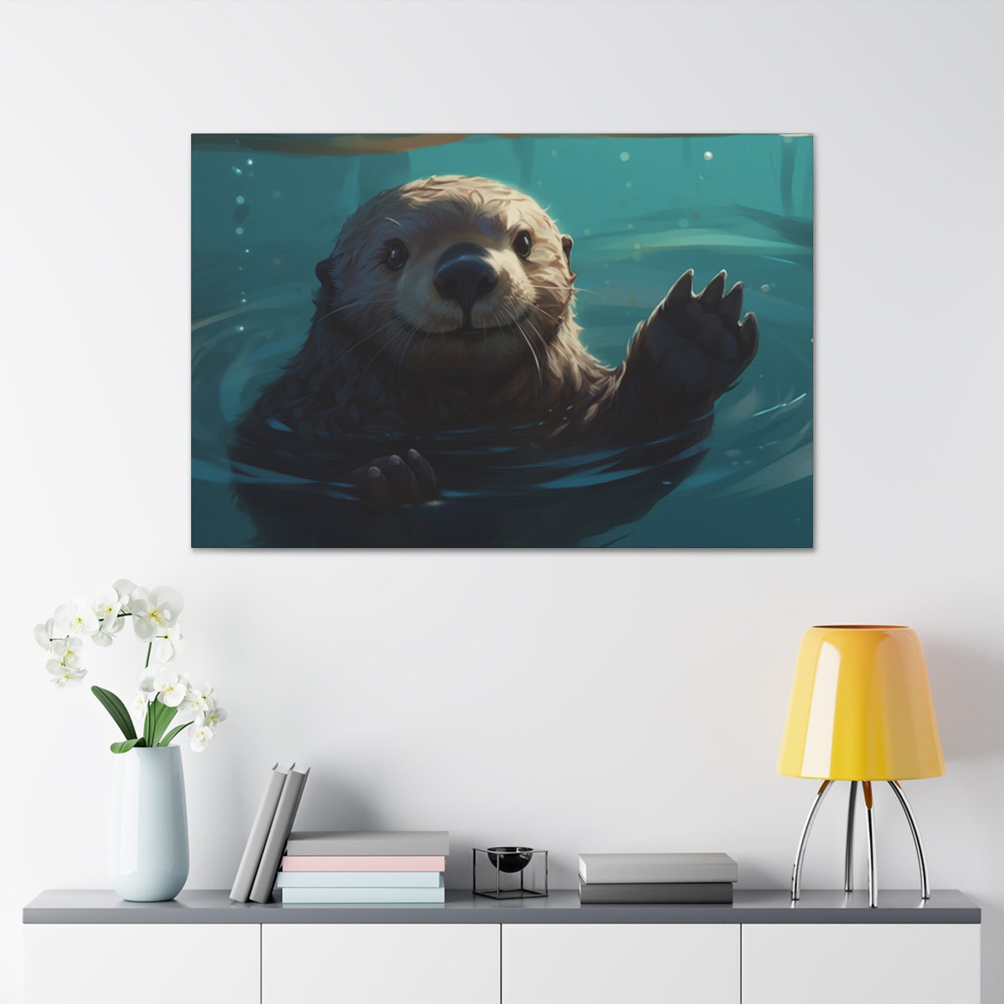 Sea Otter With A Smile- Large Wall Art