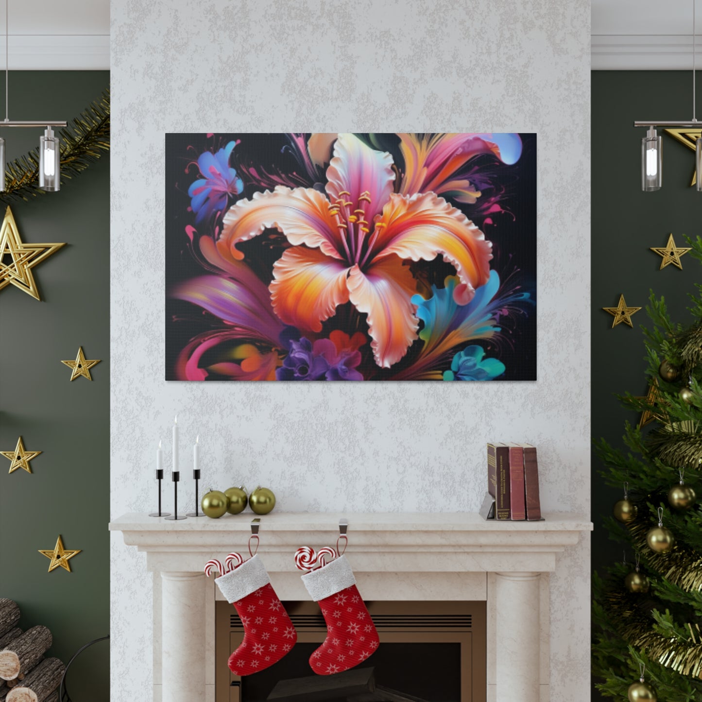 Pretty Yellow And Pink, Glowing Hibiscus - Large Wall Art