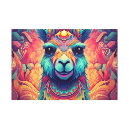 Colorful Llama With Beautiful Eyes- Large Wall Art