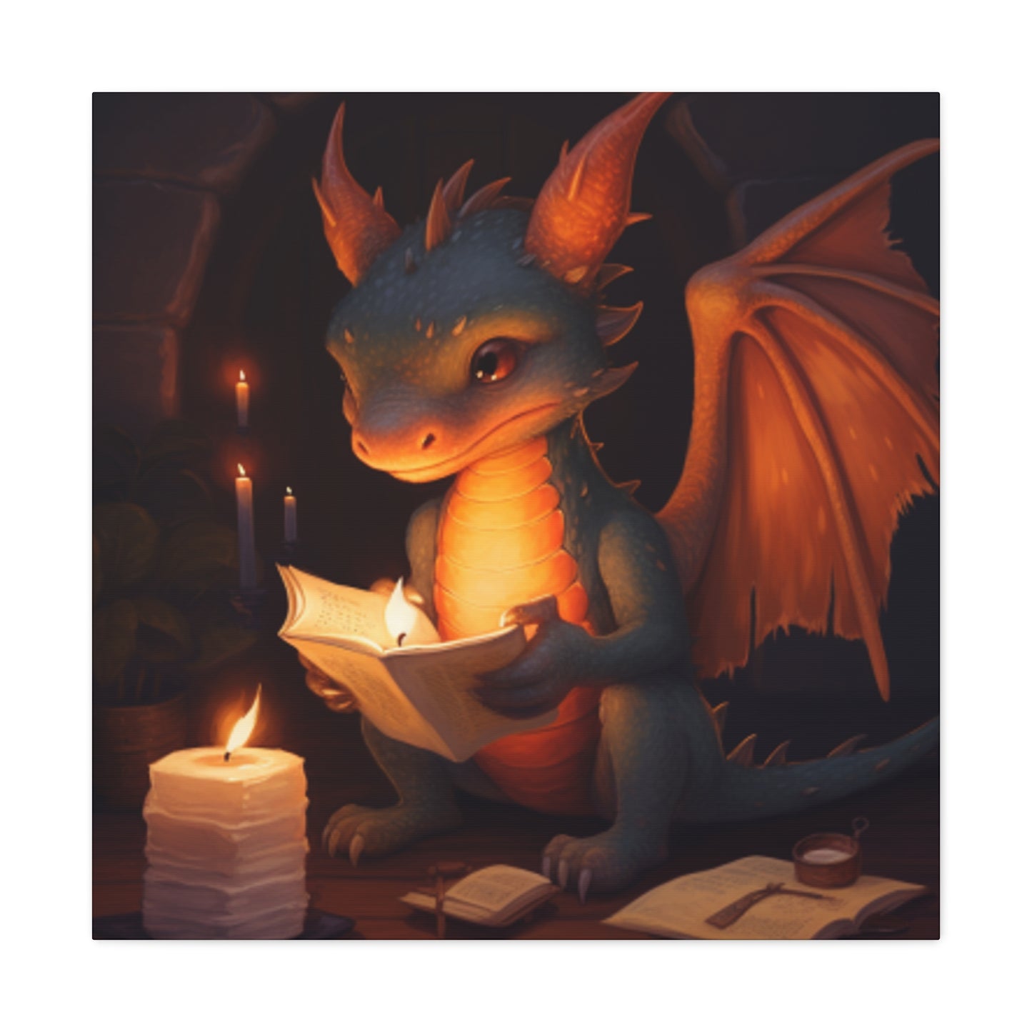How Fire Dragon Reads At Night- Large Wall Art