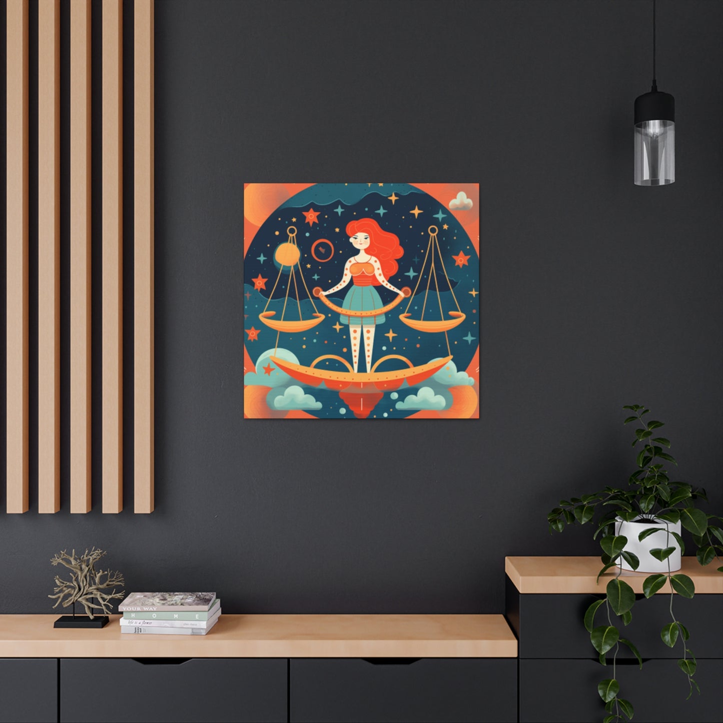 Lofi Libra On A Mission In The Stars- Large Wall Art