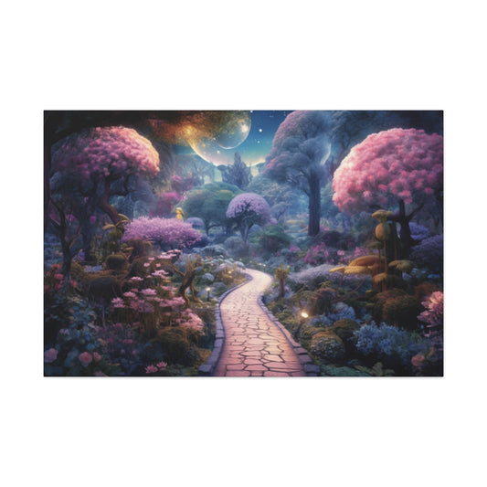 Late Night Stroll In A Magical World- Large Wall Art