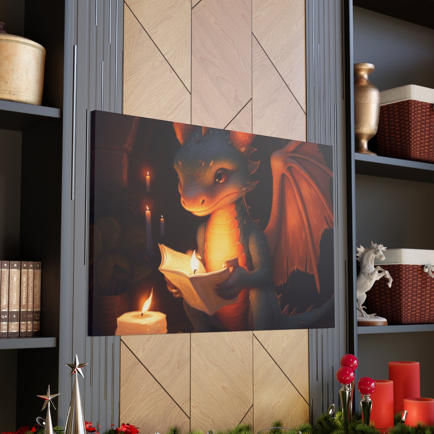 How Fire Dragon Reads At Night- Large Wall Art