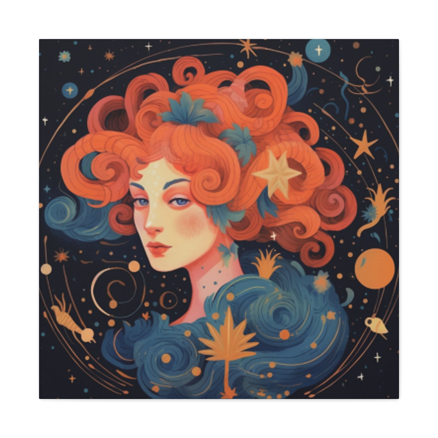 Lofi, Astrology,  Dreaming Of A Aqua Aquarius - Large Wall Art