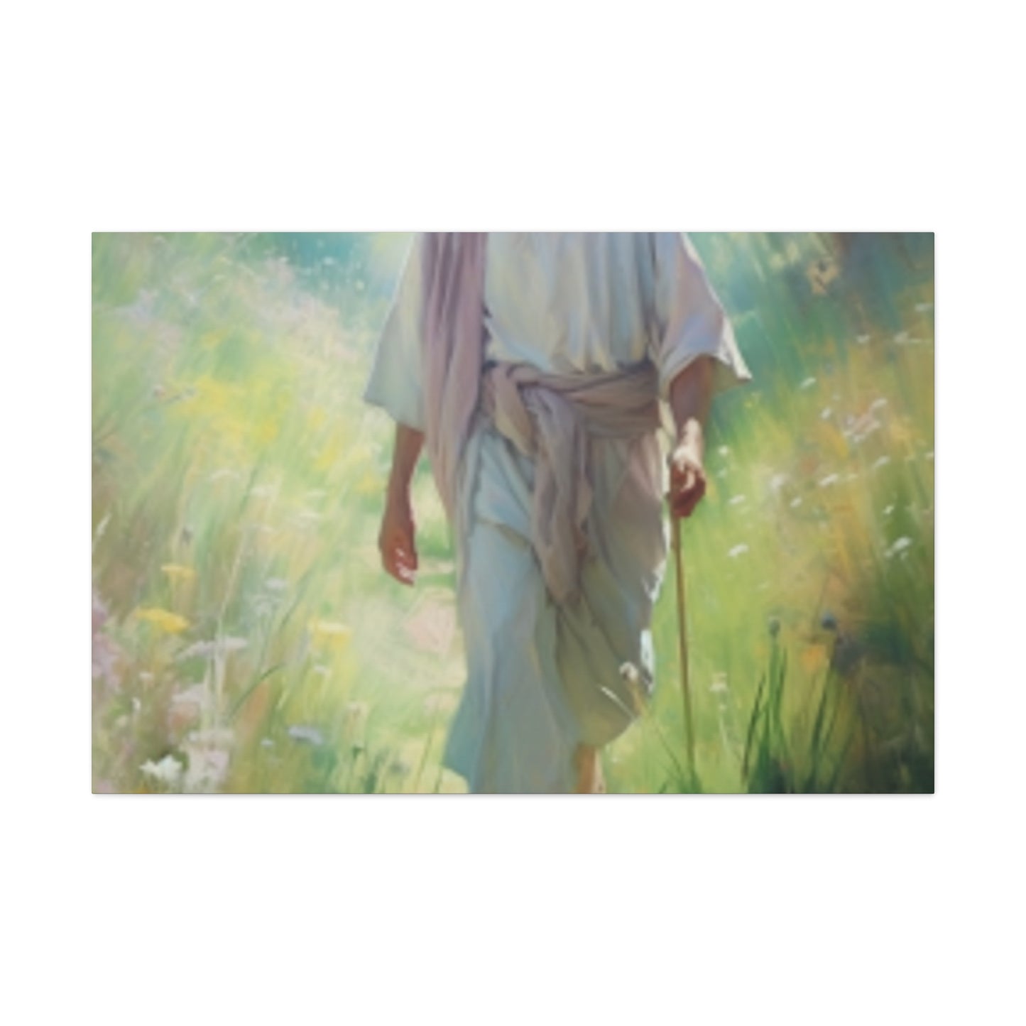 Jesus On A Peaceful Walk- Large Wall Art