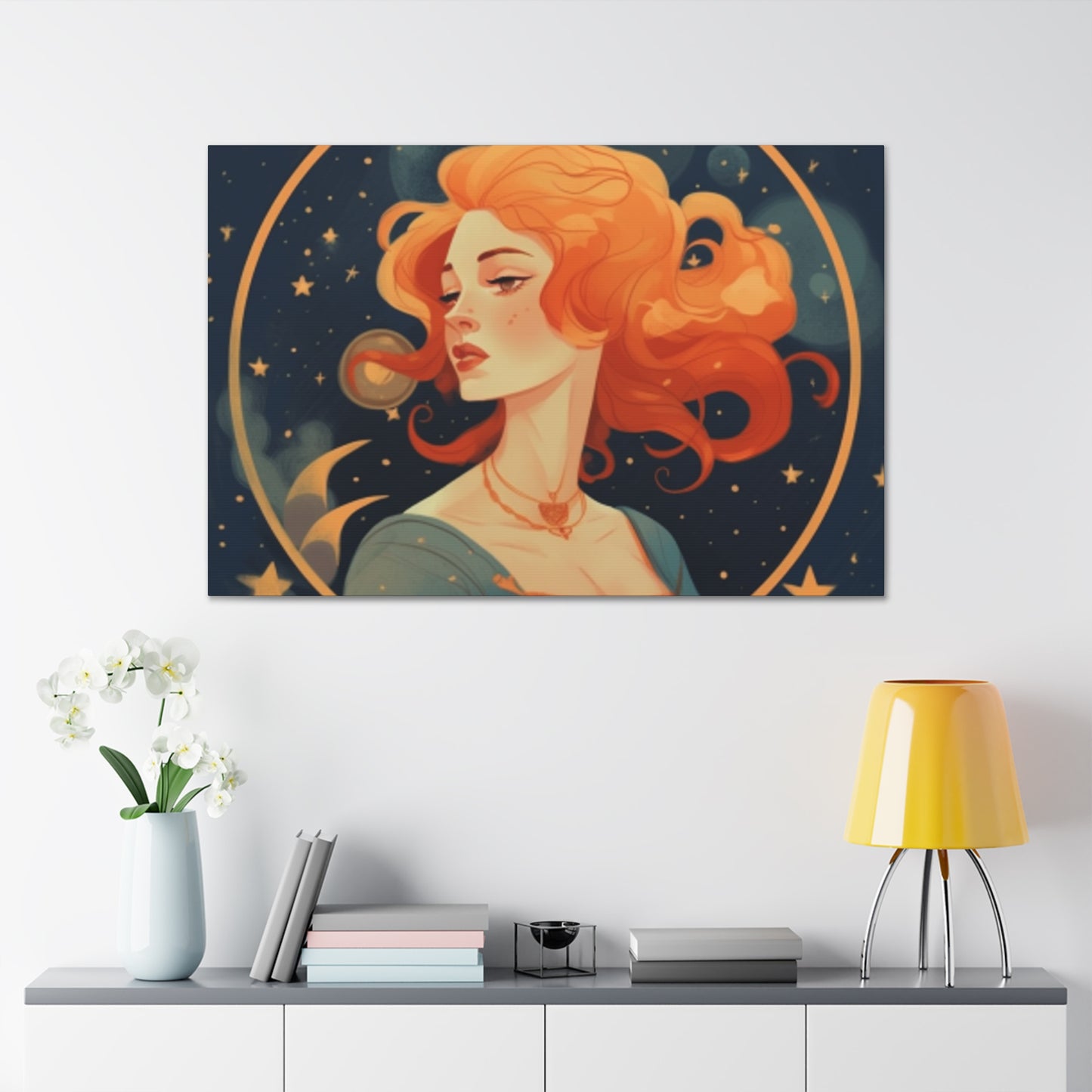 Lofi Style Virgo Girl, Unimpressed - Large Wall Art