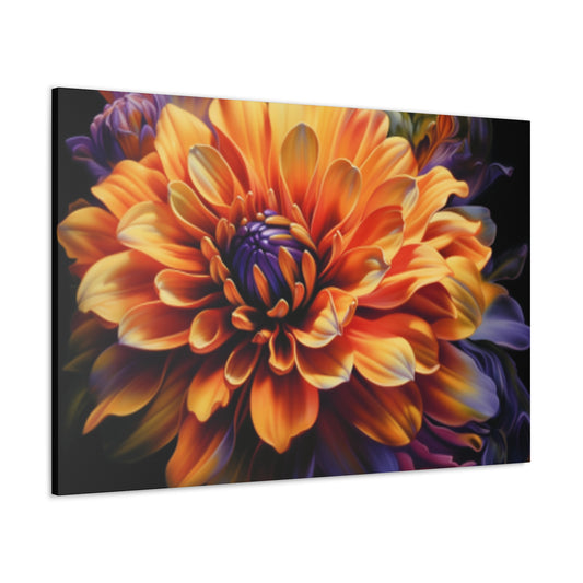 Glowing Dahlia In Bloom - Large Wall Art