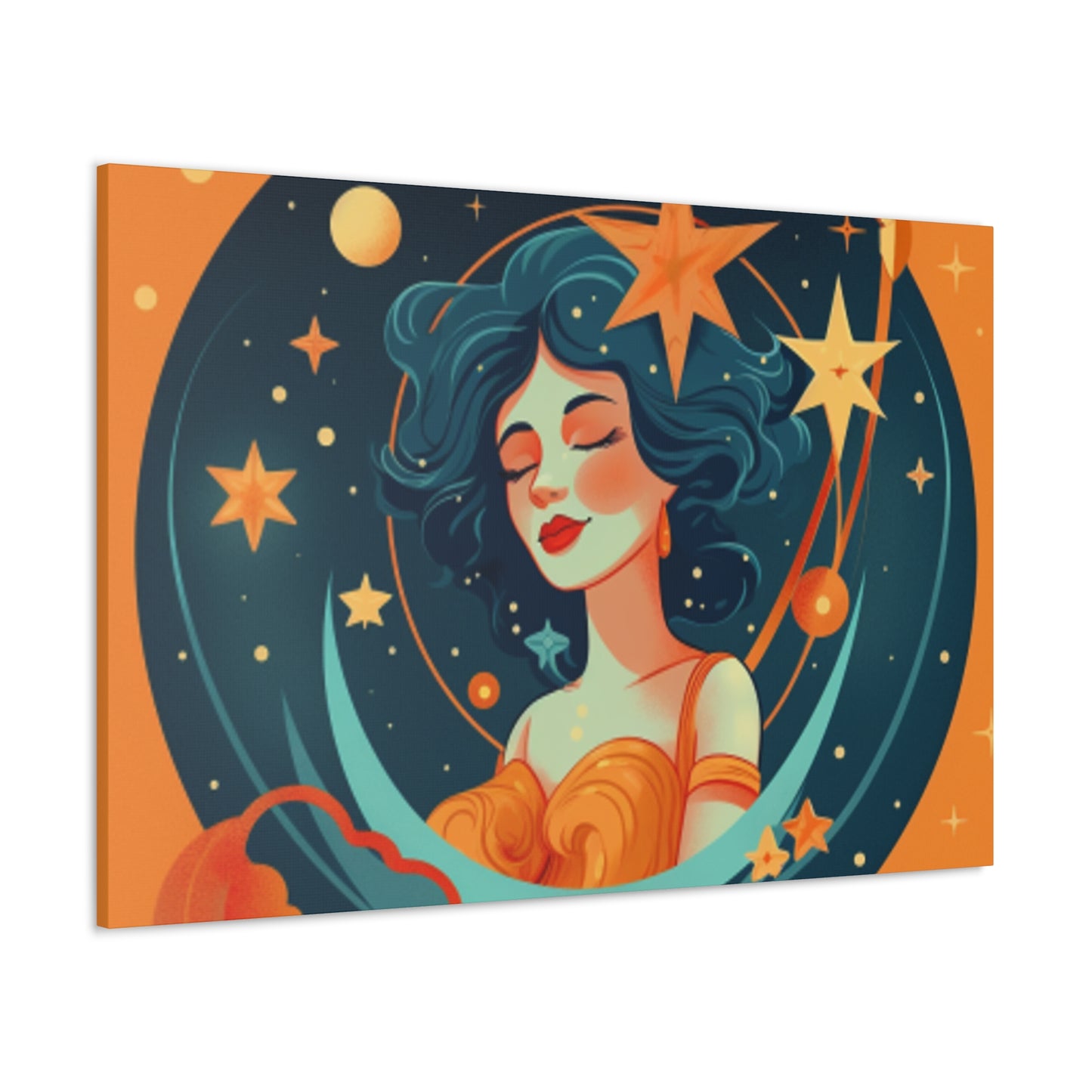 Super Aquarius Chick, Lofi Style- Large Wall Art