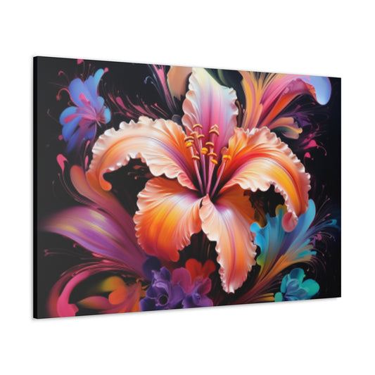 Pretty Yellow And Pink, Glowing Hibiscus - Large Wall Art