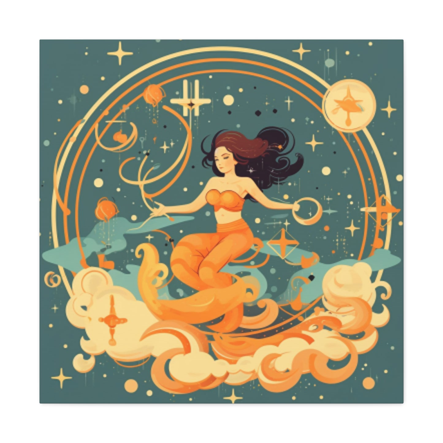 Lofi, Astrology,  Dreaming Of Aquarius (1)- Large Wall Art