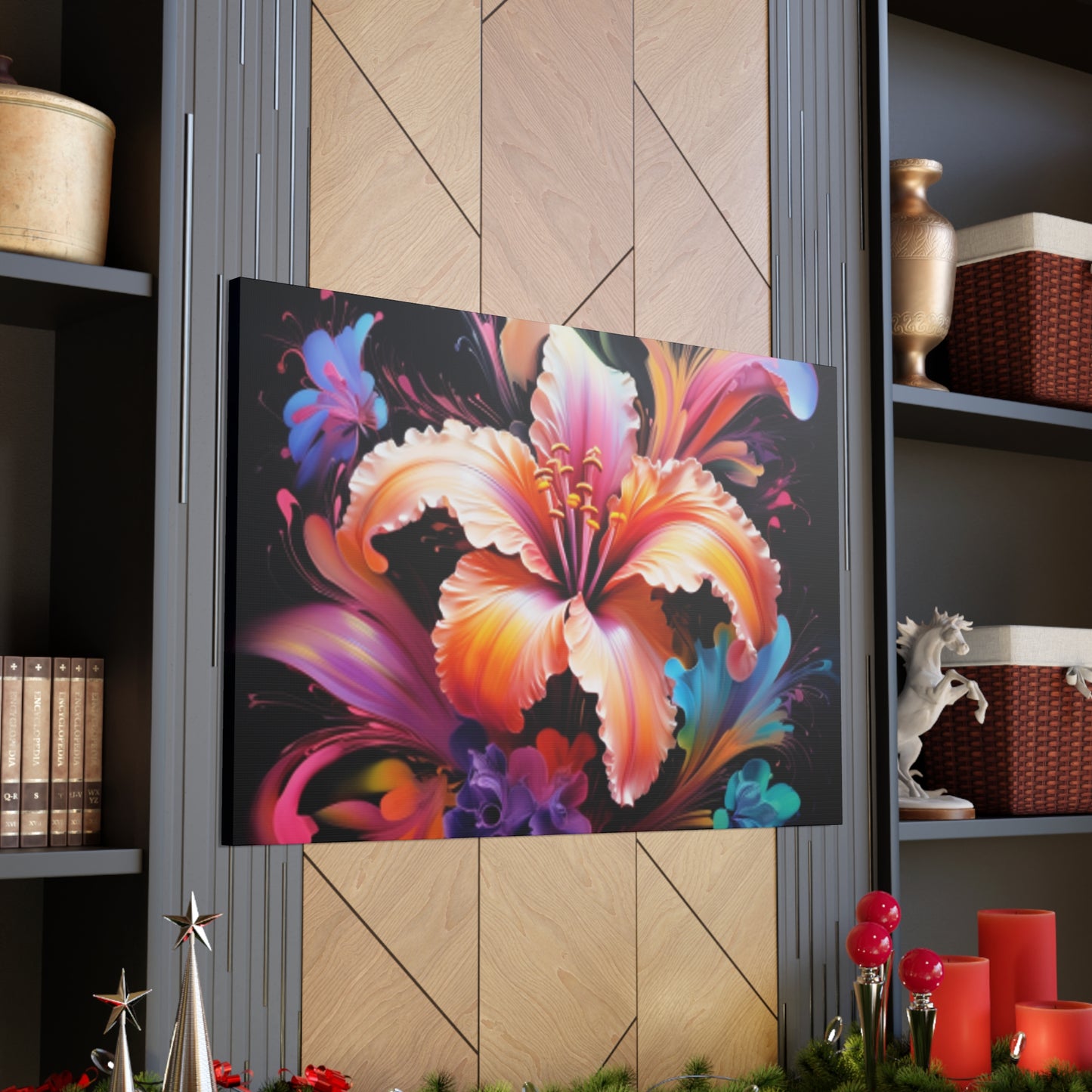 Pretty Yellow And Pink, Glowing Hibiscus - Large Wall Art