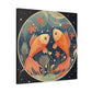 Lofi Astrology Peaceful Pisces Fish - Large Wall Art