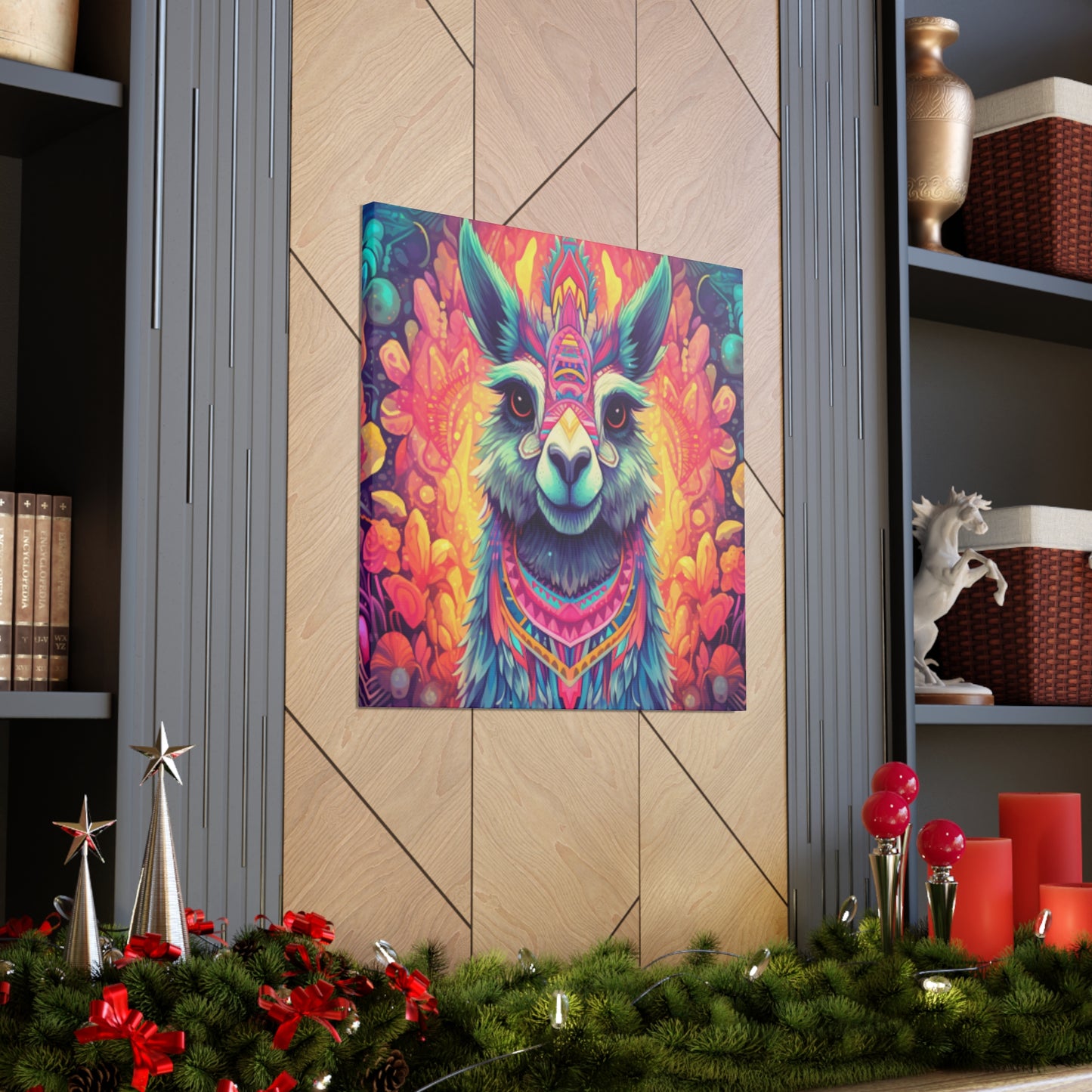 Sweet, Psychedelic, Llama - Large Wall Art