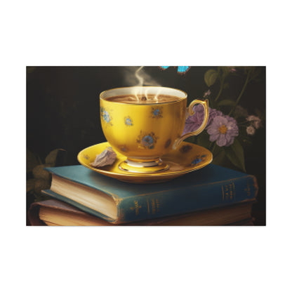 Tea Time With Butterfly Friends - Large Wall Art