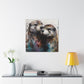 Otter Love, Colorful Painting - Large Wall Art