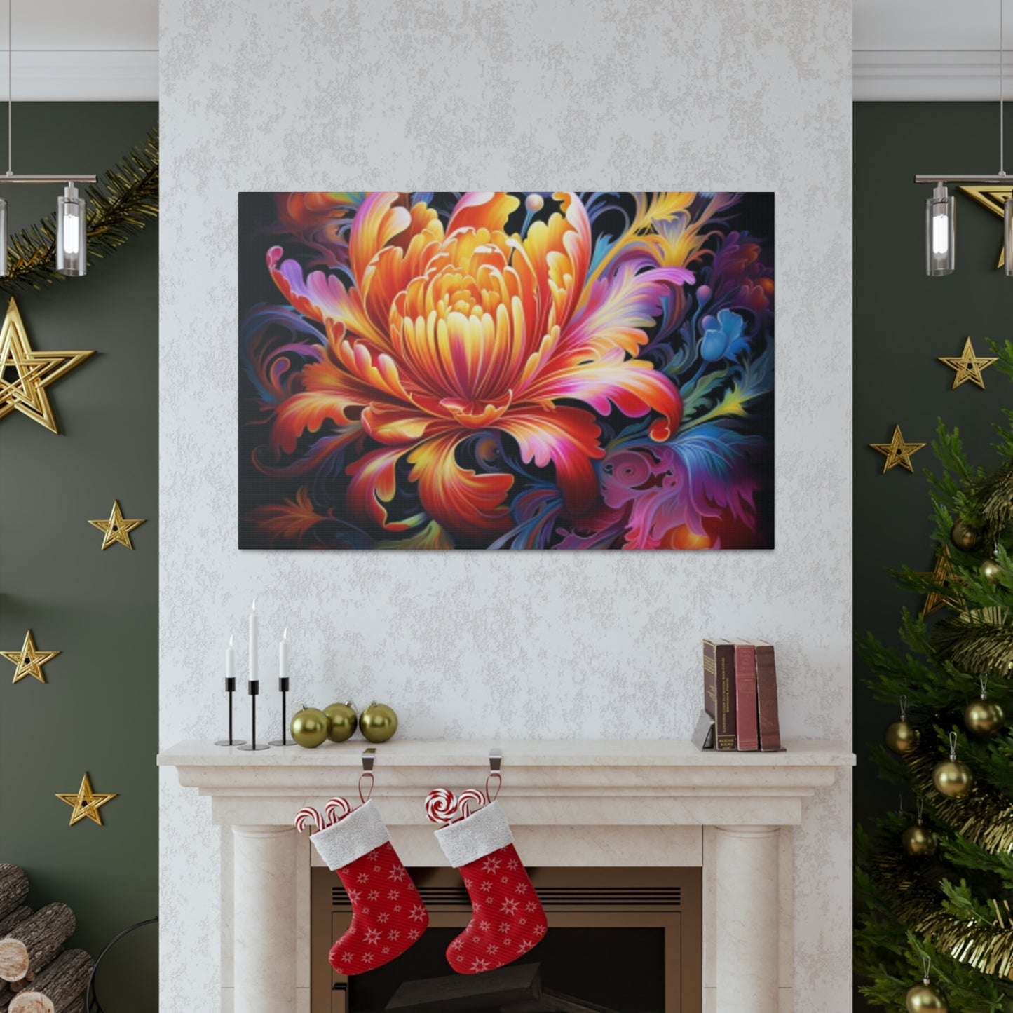 Totally Groovy Glowing Flower - Large Wall Art