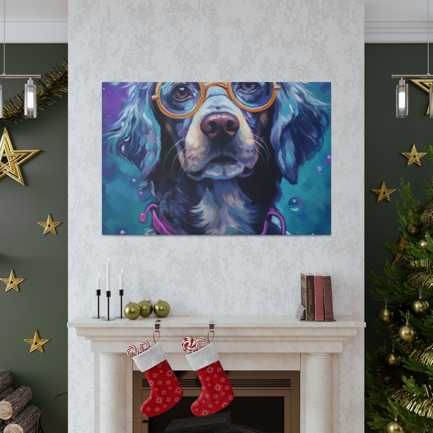 Space Dog Daydreaming - Large Wall Art