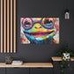 Happy Frog In Glasses Painting - Large Wall Art