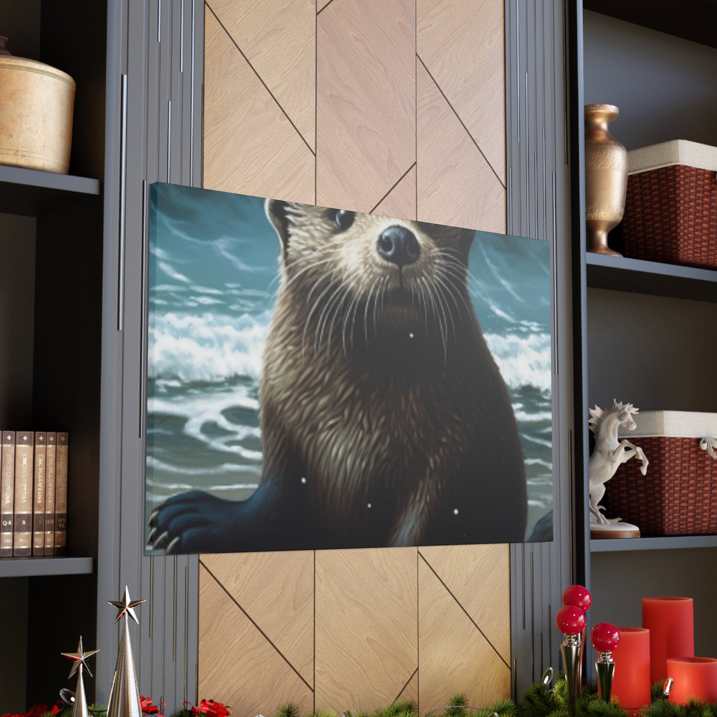 Sea Otter On The Beach  - Large Wall Art