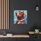 Blue Sky, Brown Dog In Sunglasses - Large Wall Art