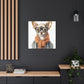 Chihuahua In Glasses And Orange Scarf  - Large Wall Art