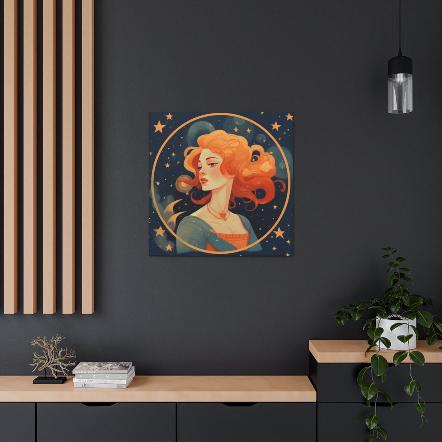 Lofi Style Virgo Girl, Unimpressed - Large Wall Art