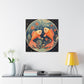 Lofi Astrology Peaceful Pisces Fish - Large Wall Art
