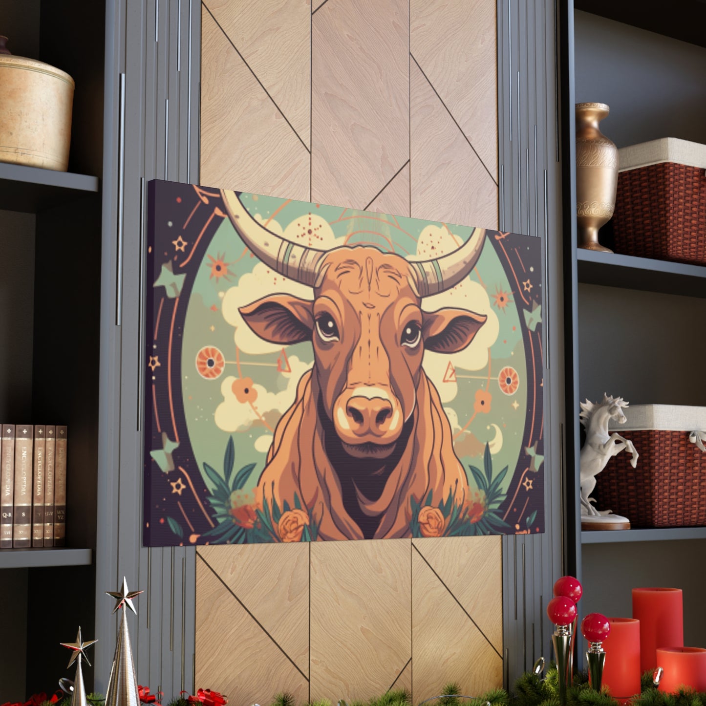 Proud Taurus Lofi Style - Large Wall Art