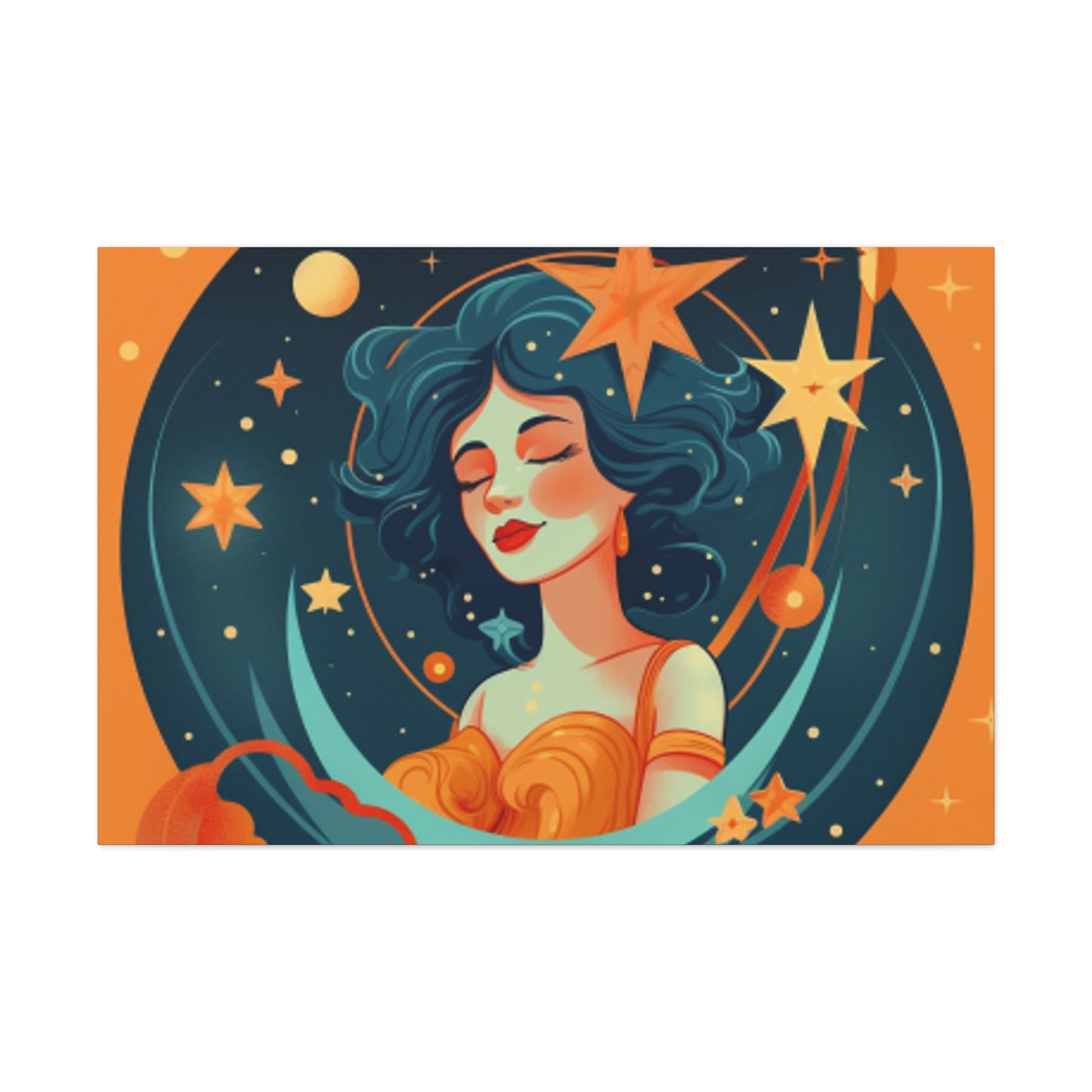 Super Aquarius Chick, Lofi Style- Large Wall Art