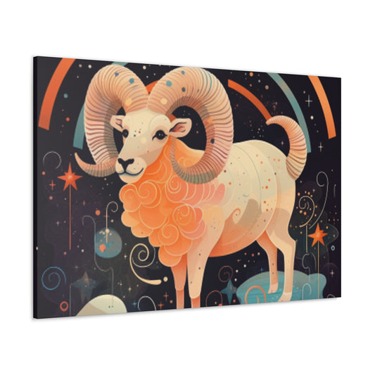 Lofi Style Strong Aries, - Large Wall Art