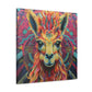 So Much Color Drama On This Llama- Large Wall Art