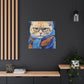 Kitty Bundled In A Scarf  - Large Wall Art