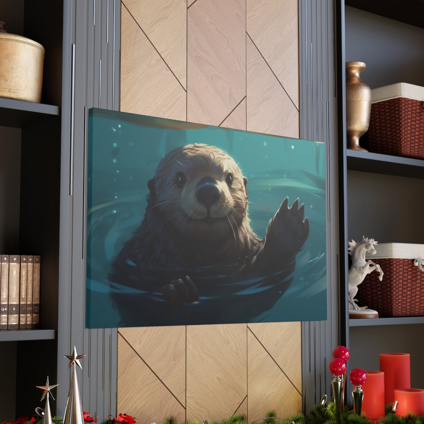 Sea Otter With A Smile- Large Wall Art