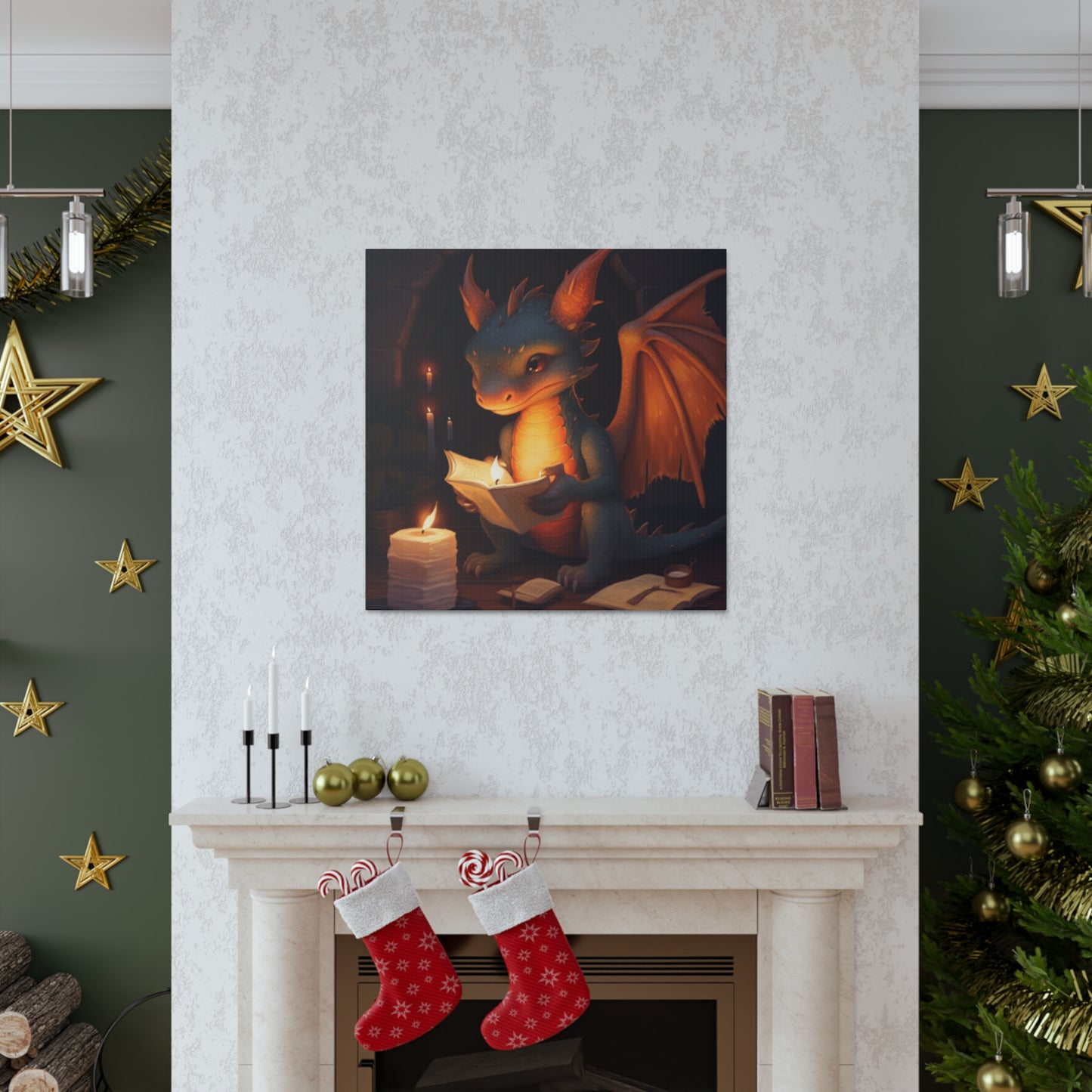 How Fire Dragon Reads At Night- Large Wall Art