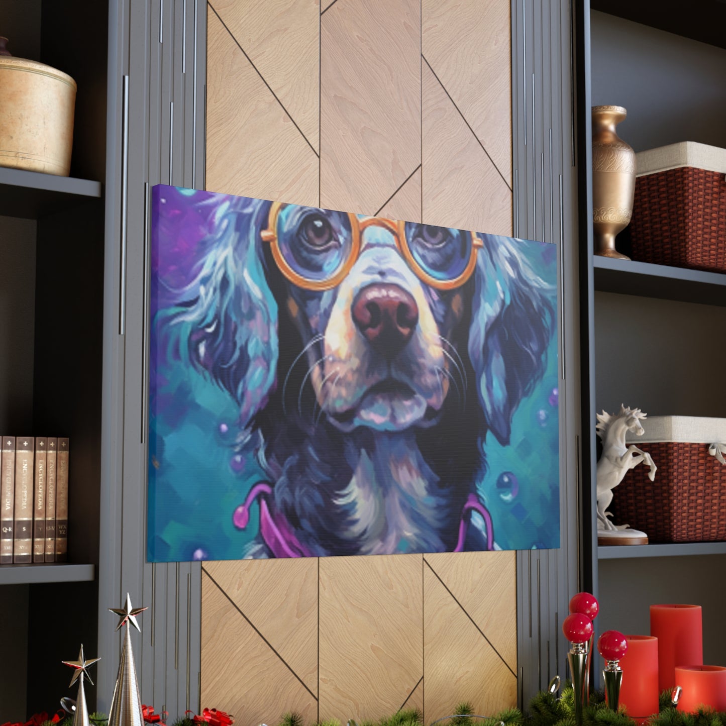 Space Dog Daydreaming - Large Wall Art