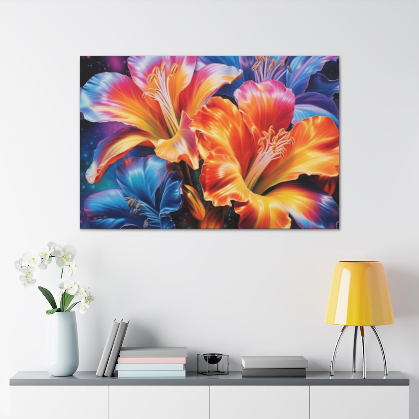 Super Psychedelic, Glowing Hibiscus  - Large Wall Art